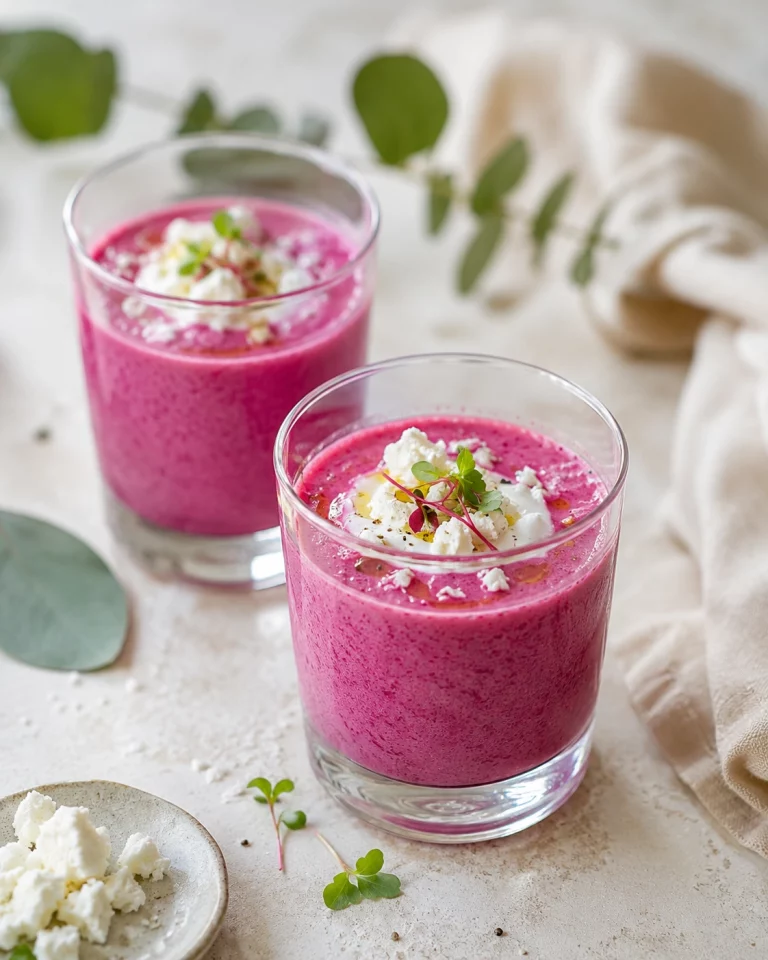 gaspacho de betterave au chèvre frais